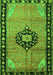 Medallion Green Traditional Rug, tr1244grn