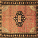 Square Medallion Brown Traditional Rug, tr1244brn