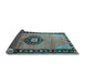 Sideview of Medallion Light Blue Traditional Rug, tr1244lblu