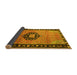 Sideview of Medallion Yellow Traditional Rug, tr1244yw