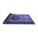 Sideview of Medallion Blue Traditional Rug, tr1244blu