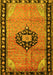 Medallion Yellow Traditional Rug, tr1244yw