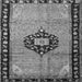 Serging Thickness of Medallion Gray Traditional Rug, tr1244gry