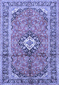 Medallion Blue Traditional Rug, tr1245blu