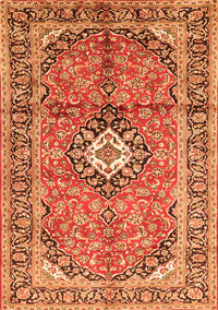 Medallion Orange Traditional Rug, tr1245org