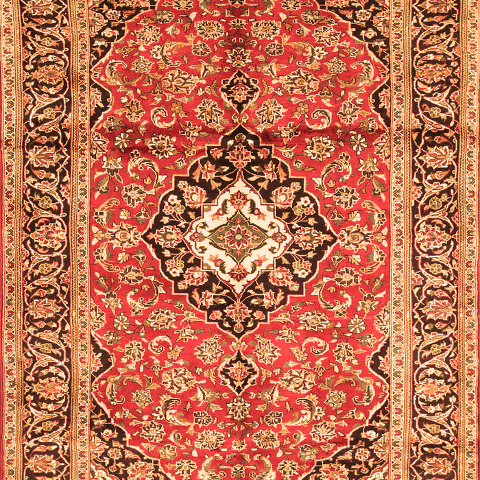 Medallion Orange Traditional Rug, tr1245org