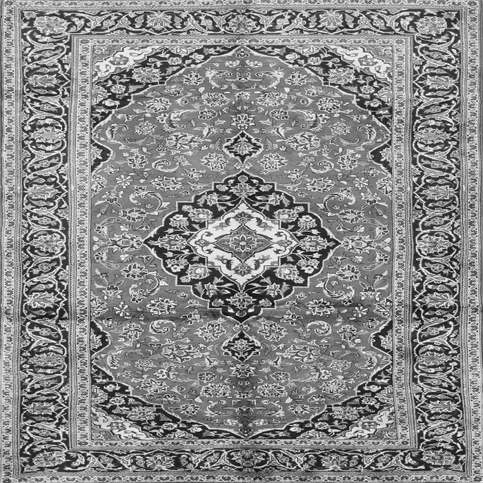 Serging Thickness of Medallion Gray Traditional Rug, tr1245gry