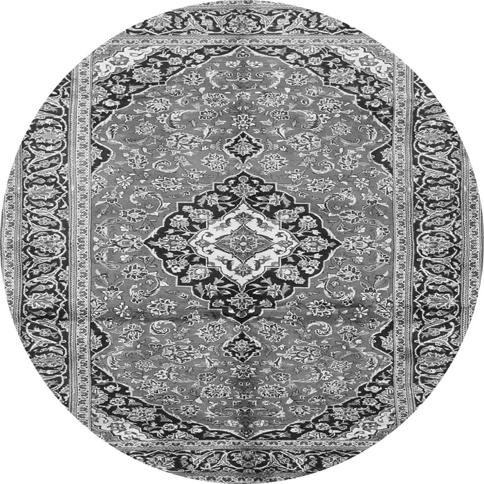 Square Medallion Gray Traditional Rug, tr1245gry
