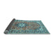 Sideview of Medallion Light Blue Traditional Rug, tr1245lblu