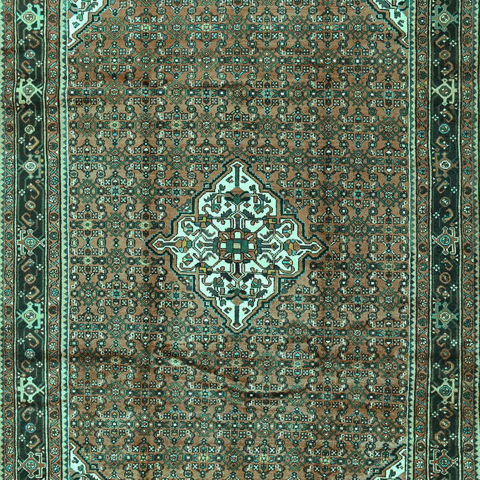 Machine Washable Persian Turquoise Traditional Area Rugs, wshtr1246turq