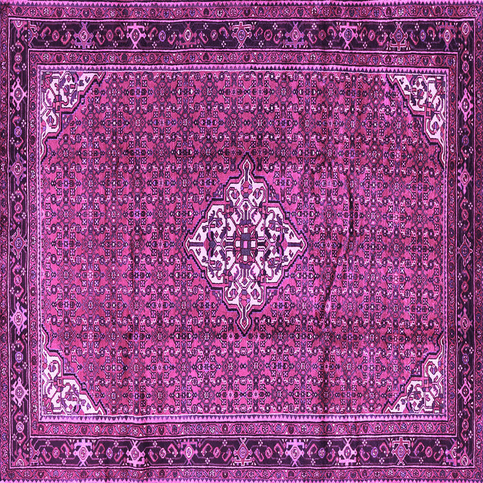 Square Machine Washable Persian Purple Traditional Area Rugs, wshtr1246pur