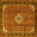 Square Persian Yellow Traditional Rug, tr1246yw