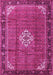 Machine Washable Persian Pink Traditional Rug, wshtr1246pnk