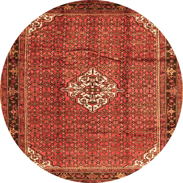 Square Persian Orange Traditional Rug, tr1246org