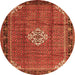 Square Persian Orange Traditional Rug, tr1246org