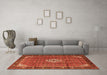 Machine Washable Persian Orange Traditional Area Rugs in a Living Room, wshtr1246org