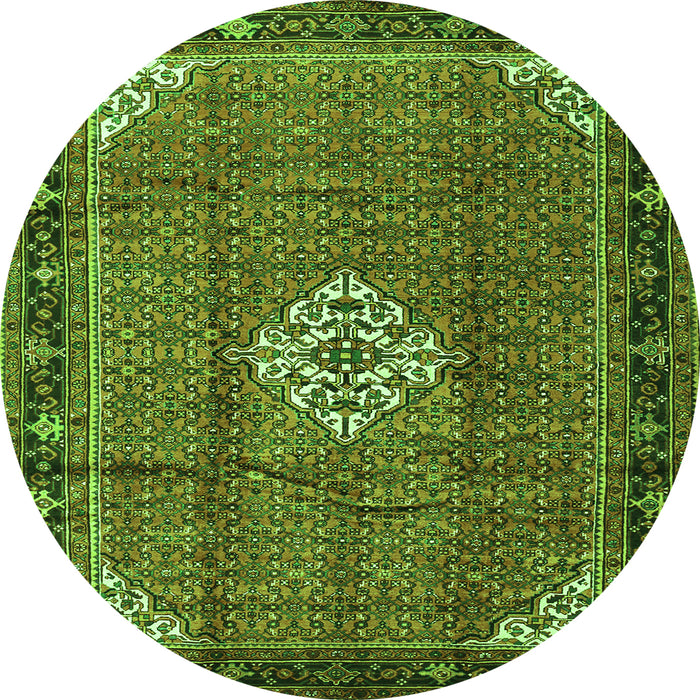 Machine Washable Persian Green Traditional Area Rugs, wshtr1246grn
