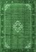 Machine Washable Persian Emerald Green Traditional Area Rugs, wshtr1246emgrn