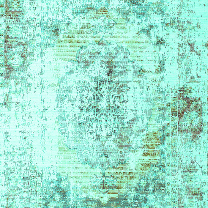 Machine Washable Persian Turquoise Traditional Area Rugs, wshtr1247turq