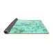 Sideview of Persian Turquoise Traditional Rug, tr1247turq