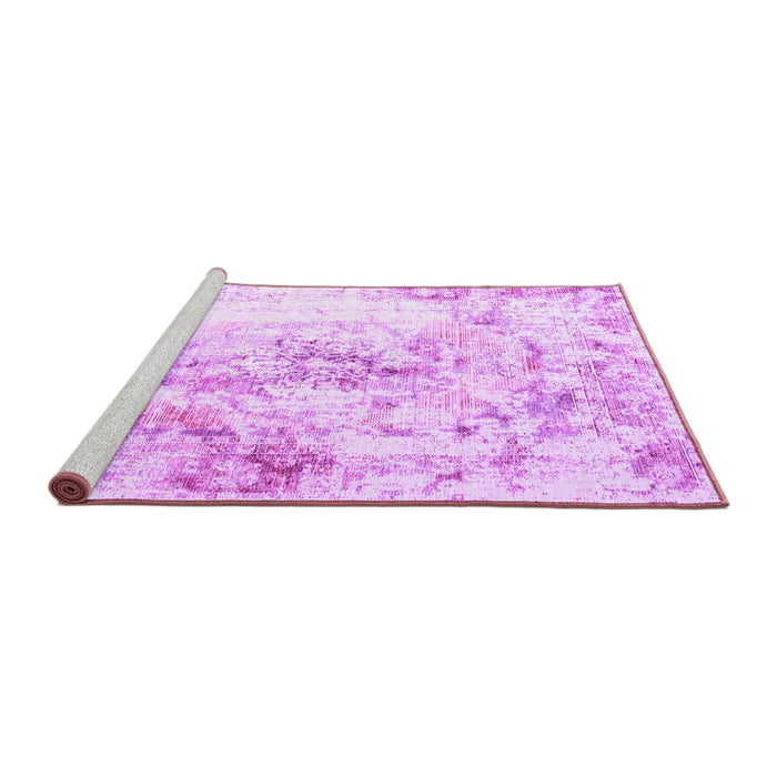Sideview of Machine Washable Persian Purple Traditional Area Rugs, wshtr1247pur