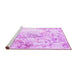 Sideview of Machine Washable Persian Purple Traditional Area Rugs, wshtr1247pur