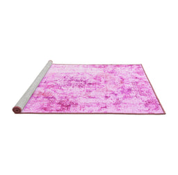 Sideview of Machine Washable Persian Pink Traditional Rug, wshtr1247pnk