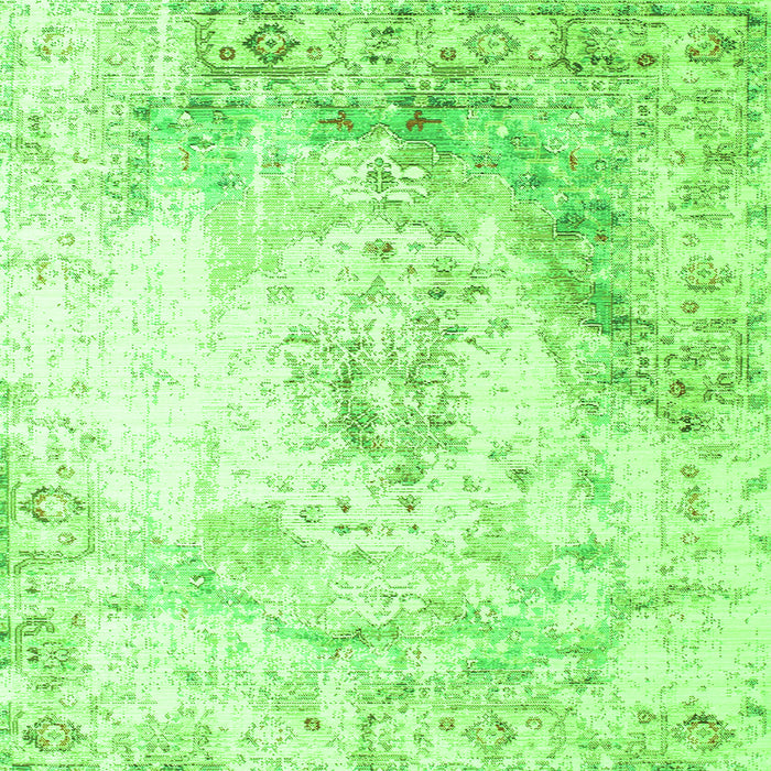 Serging Thickness of Persian Green Traditional Rug, tr1248grn