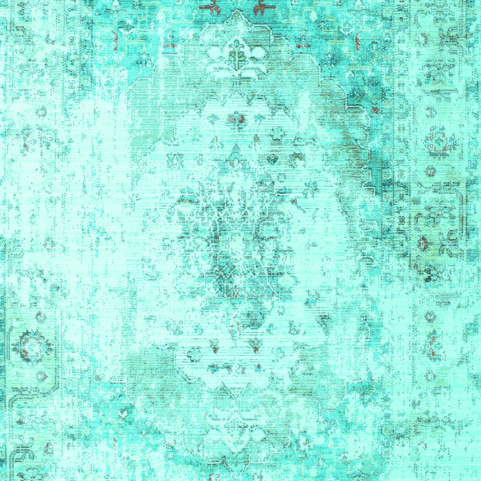 Machine Washable Persian Turquoise Traditional Area Rugs, wshtr1248turq