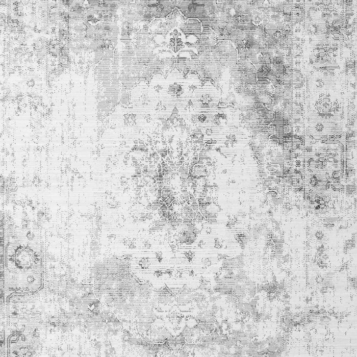 Serging Thickness of Machine Washable Persian Gray Traditional Rug, wshtr1248gry