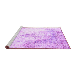 Sideview of Machine Washable Persian Purple Traditional Area Rugs, wshtr1248pur