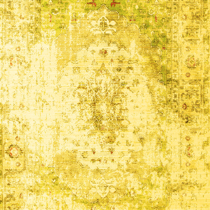 Machine Washable Persian Yellow Traditional Rug, wshtr1248yw