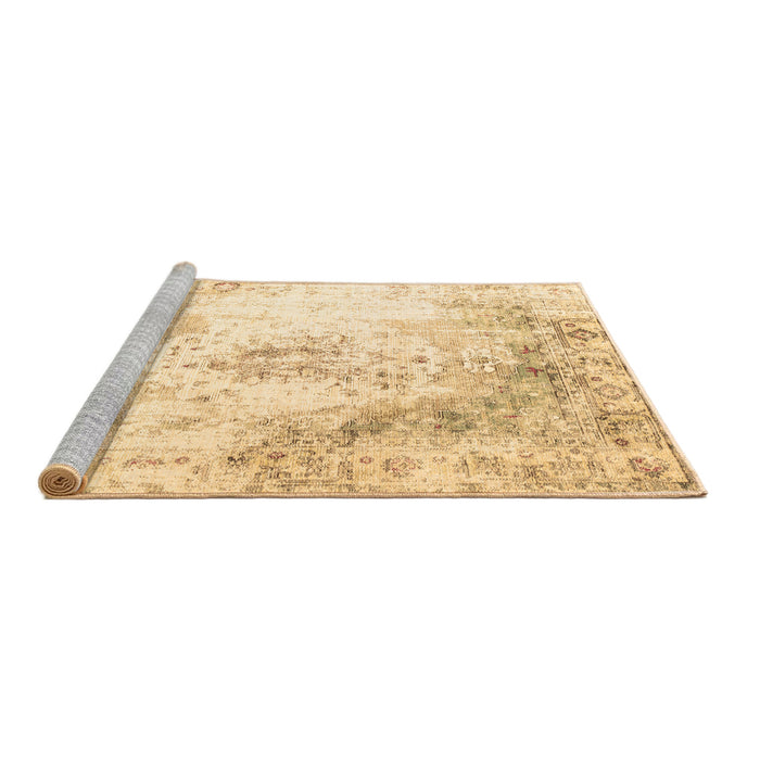 Sideview of Machine Washable Persian Brown Traditional Rug, wshtr1248brn