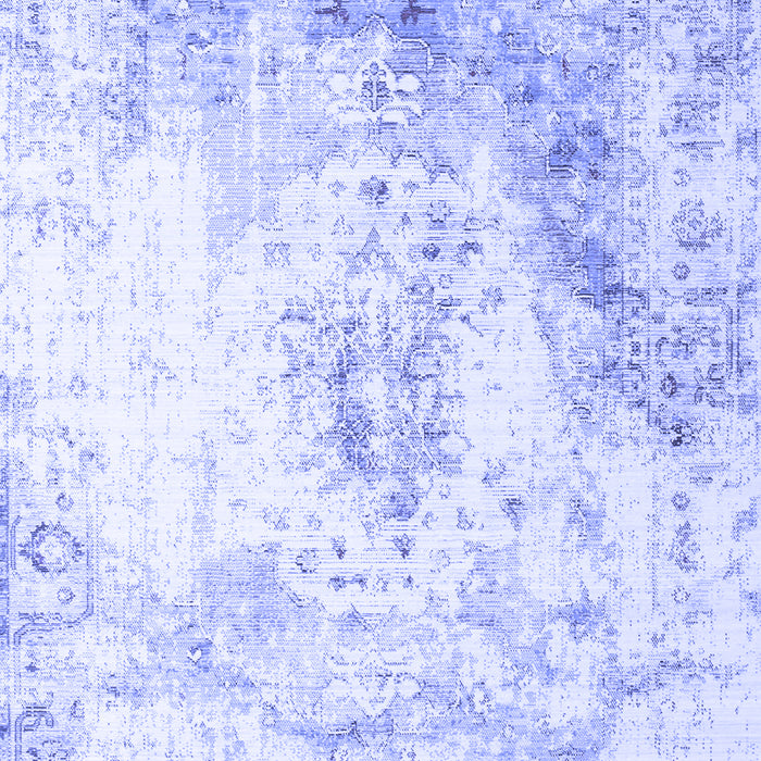 Machine Washable Persian Blue Traditional Rug, wshtr1248blu