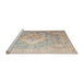 Sideview of Machine Washable Traditional Camel Brown Rug, wshtr1249