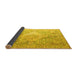 Sideview of Medallion Yellow Traditional Rug, tr1249yw