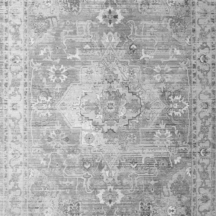 Medallion Gray Traditional Rug, tr1249gry