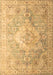 Medallion Brown Traditional Rug, tr1249brn