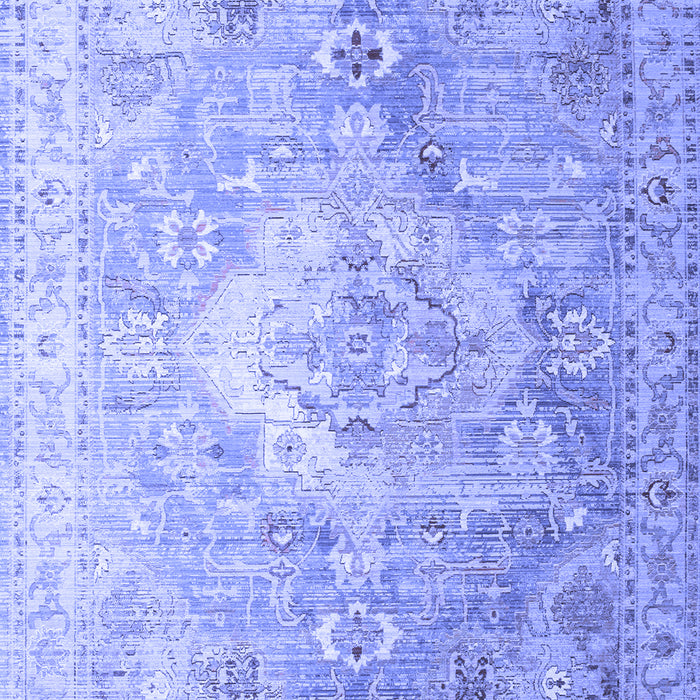 Medallion Blue Traditional Rug, tr1249blu