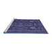 Sideview of Machine Washable Animal Blue Traditional Rug, wshtr124blu