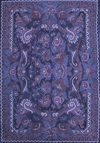 Animal Blue Traditional Rug, tr124blu