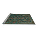 Sideview of Machine Washable Animal Light Blue Traditional Rug, wshtr124lblu