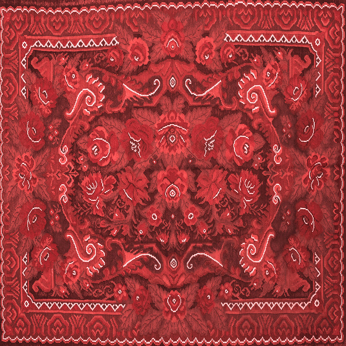 Machine Washable Animal Red Traditional Rug, wshtr124red
