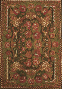 Animal Brown Traditional Rug, tr124brn