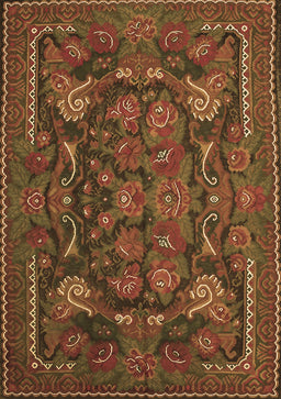 Animal Brown Traditional Rug, tr124brn