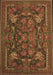 Animal Brown Traditional Rug, tr124brn