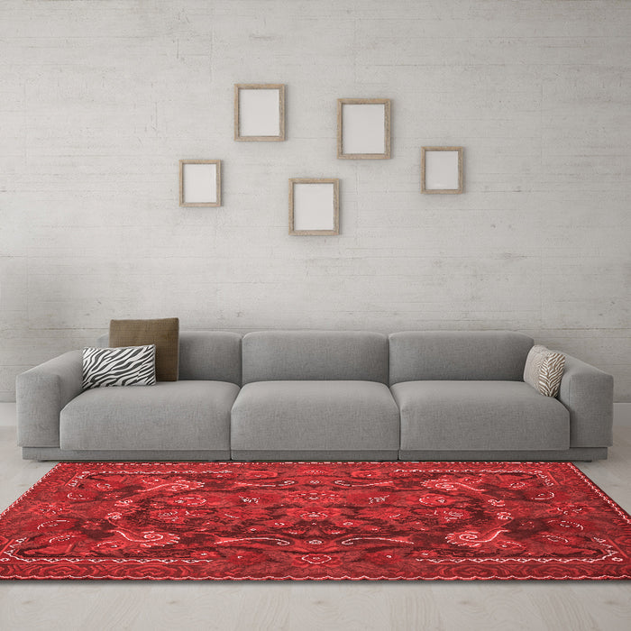 Traditional Red Washable Rugs