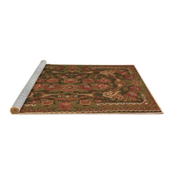 Sideview of Machine Washable Animal Brown Traditional Rug, wshtr124brn