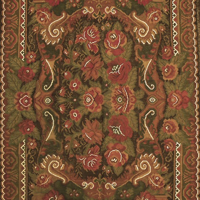 Machine Washable Animal Brown Traditional Rug, wshtr124brn