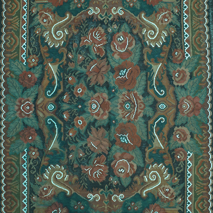 Animal Light Blue Traditional Rug, tr124lblu